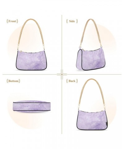 Shoulder Chain Bag for Women, Wild Flowers Meadow Women Small Purses Shoulder Handbags for Ladies Pastel Purple $12.71 Should...