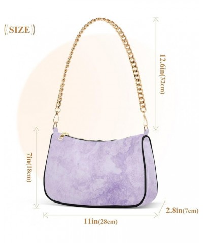 Shoulder Chain Bag for Women, Wild Flowers Meadow Women Small Purses Shoulder Handbags for Ladies Pastel Purple $12.71 Should...