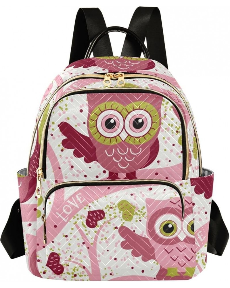 Lovely Owls Women's Backpack Purse Fashion Travel Anti Theft Backpack Casual Daypack for Work College,S Medium $17.04 Backpacks