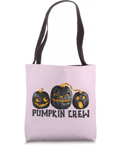 Funny Black Pumpkin Crew Graphic Design For Halloween Lover Tote Bag $11.16 Totes