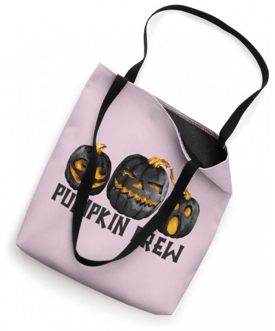 Funny Black Pumpkin Crew Graphic Design For Halloween Lover Tote Bag $11.16 Totes