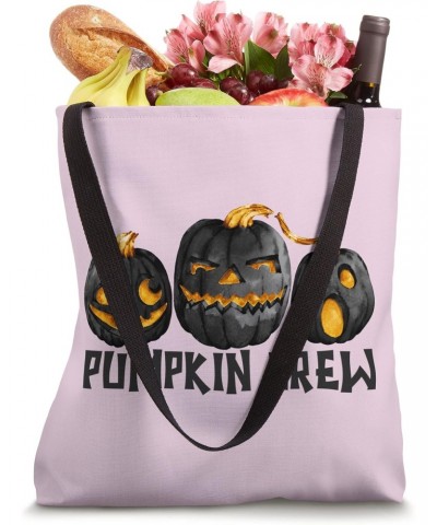 Funny Black Pumpkin Crew Graphic Design For Halloween Lover Tote Bag $11.16 Totes