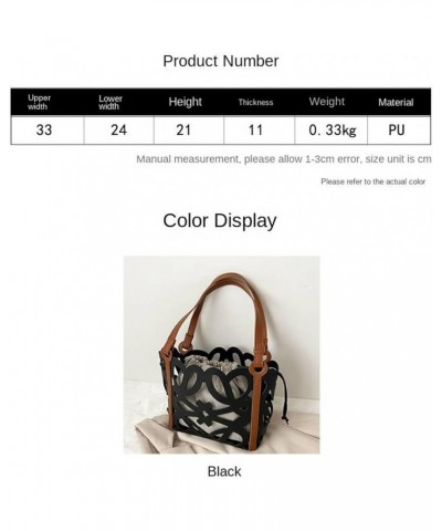 Hollow Vegetable Basket Bag For Women, Large-Capacity Tote Bag, Shoulder Hand-Held Underarm Bag, Shopping Bag Black $13.88 Totes