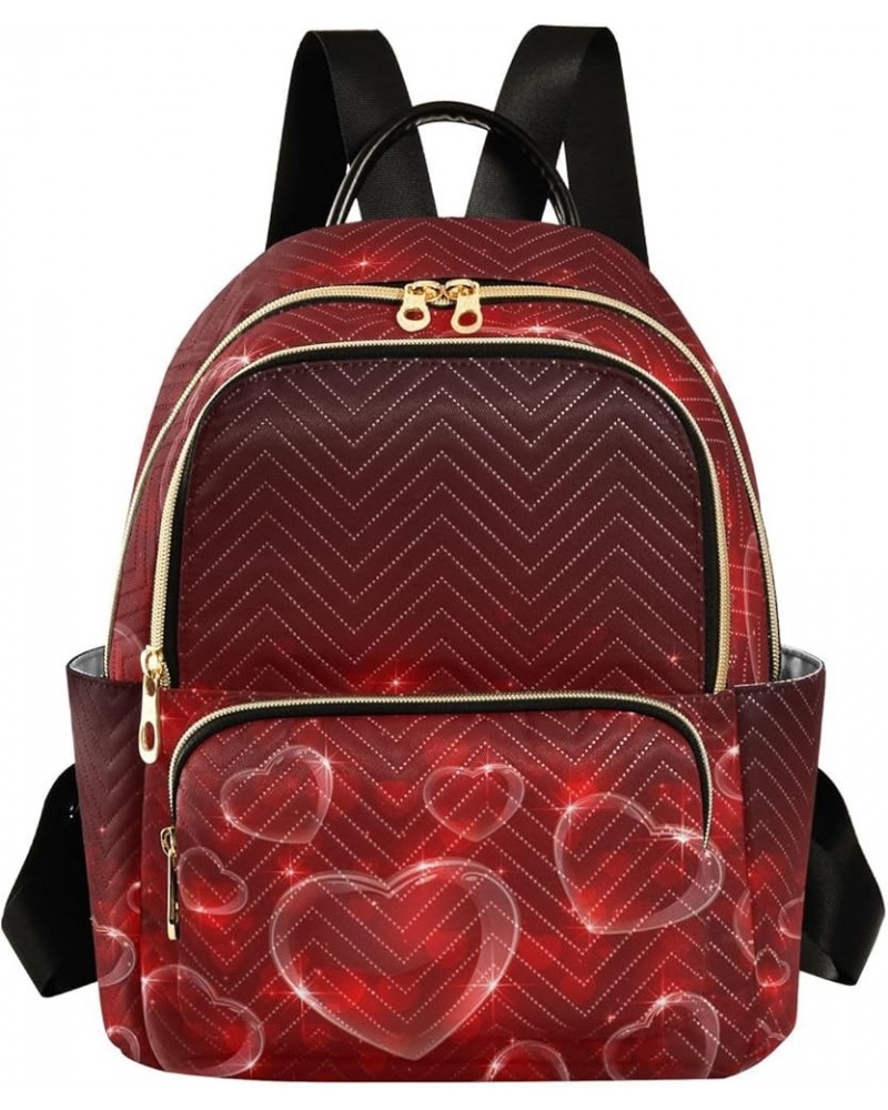 Small Backpack for Women Travel Bag Red Valentines Hearts Daypack Purse Fashion Shoulder Bag Rucksack Medium B507 $15.07 Back...