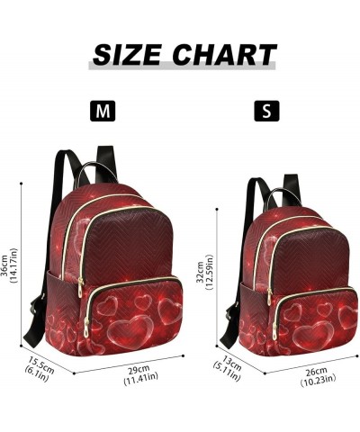 Small Backpack for Women Travel Bag Red Valentines Hearts Daypack Purse Fashion Shoulder Bag Rucksack Medium B507 $15.07 Back...