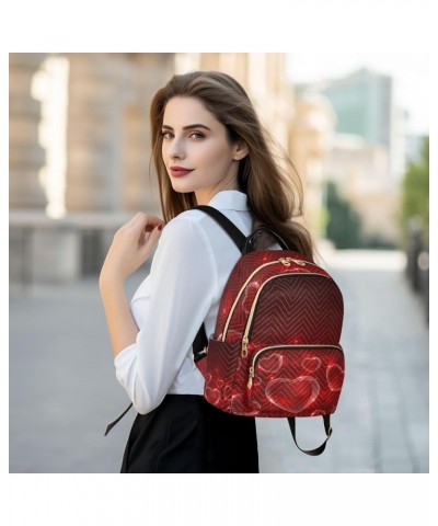 Small Backpack for Women Travel Bag Red Valentines Hearts Daypack Purse Fashion Shoulder Bag Rucksack Medium B507 $15.07 Back...