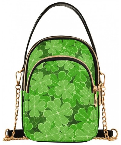 Clover Leaves St.patrick Joko lvery Cross Body Purse Crossbody Bags Chain Shoulder Bag Handbag for Women Work Gifts $9.68 Cro...