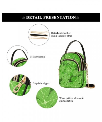 Clover Leaves St.patrick Joko lvery Cross Body Purse Crossbody Bags Chain Shoulder Bag Handbag for Women Work Gifts $9.68 Cro...