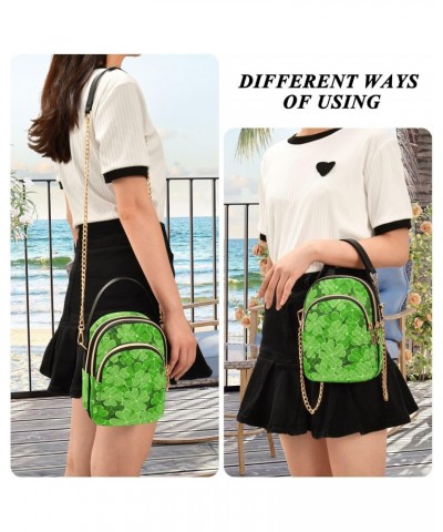 Clover Leaves St.patrick Joko lvery Cross Body Purse Crossbody Bags Chain Shoulder Bag Handbag for Women Work Gifts $9.68 Cro...