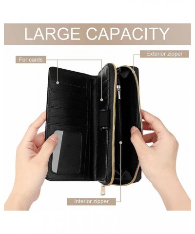 Life is Better with Goats Long Bifold Wallet for Women Card Holder Purse Zippered Handbag Coin Organizer $24.01 Wallets