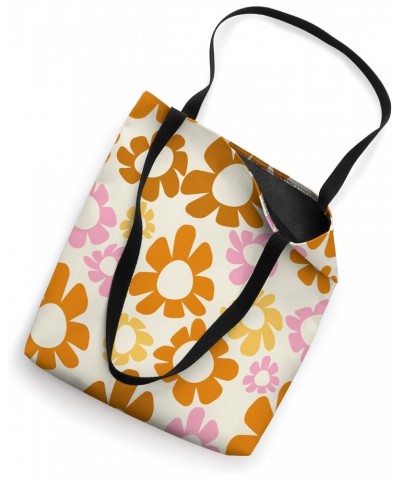 Pink and Orange Daisies, Retro Preppy Aesthetic, 70s Décor Tote Bag $11.43 Totes