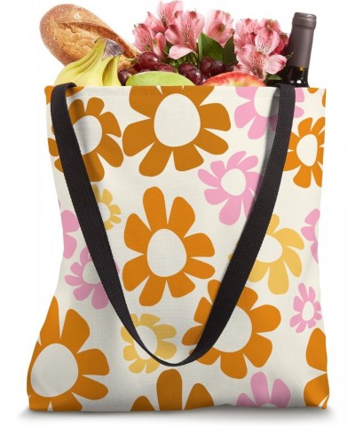 Pink and Orange Daisies, Retro Preppy Aesthetic, 70s Décor Tote Bag $11.43 Totes