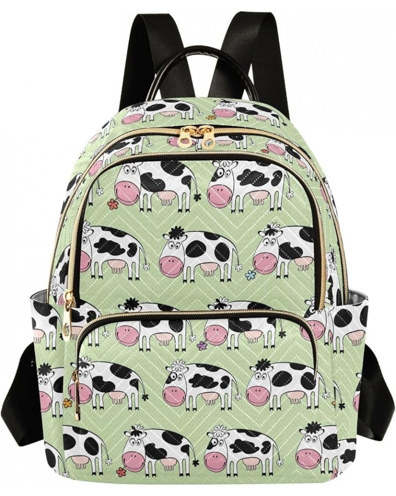 Cartoon Cute Cows Backpack Purse for Women Small Mini Women's Fashion Backpack Back Pack Weekend Bag,S Medium $17.66 Backpacks