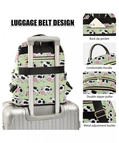 Cartoon Cute Cows Backpack Purse for Women Small Mini Women's Fashion Backpack Back Pack Weekend Bag,S Medium $17.66 Backpacks