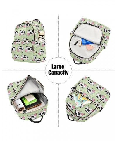 Cartoon Cute Cows Backpack Purse for Women Small Mini Women's Fashion Backpack Back Pack Weekend Bag,S Medium $17.66 Backpacks