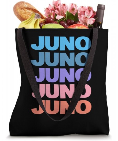 Funny Modern Repeated Text Design First Name Juno Tote Bag $14.24 Totes