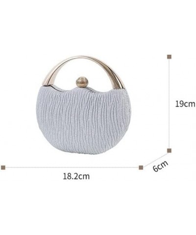 Evening Bags for Women Purses and Handbags Fashion Dinner Wedding Party Bag Bead Silver Clutch Bag E $49.06 Evening Bags