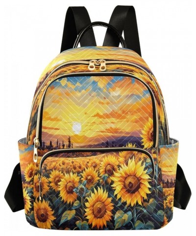 Sunflowers Flowers Backpack Purse for Women Ladies Fashion Travel College Shoulder Bags with Strap Handbag Lady Purse,S Small...