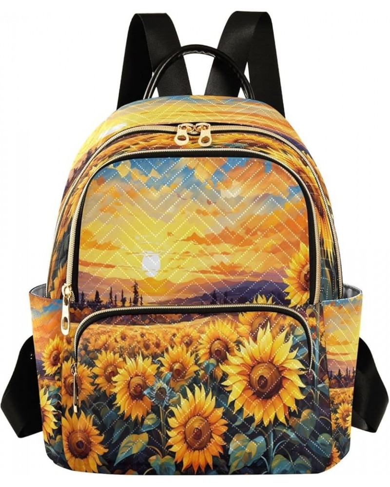 Sunflowers Flowers Backpack Purse for Women Ladies Fashion Travel College Shoulder Bags with Strap Handbag Lady Purse,S Small...