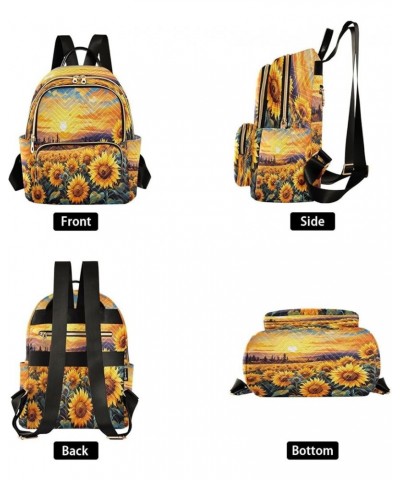 Sunflowers Flowers Backpack Purse for Women Ladies Fashion Travel College Shoulder Bags with Strap Handbag Lady Purse,S Small...