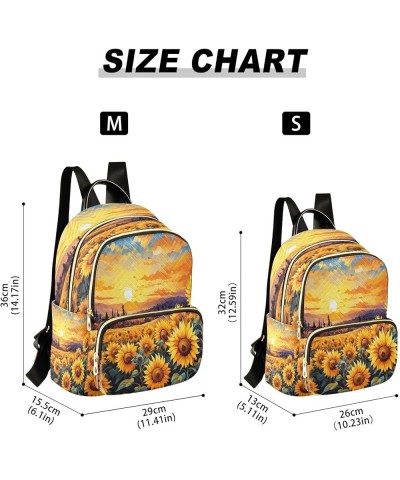 Sunflowers Flowers Backpack Purse for Women Ladies Fashion Travel College Shoulder Bags with Strap Handbag Lady Purse,S Small...