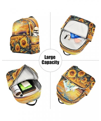 Sunflowers Flowers Backpack Purse for Women Ladies Fashion Travel College Shoulder Bags with Strap Handbag Lady Purse,S Small...