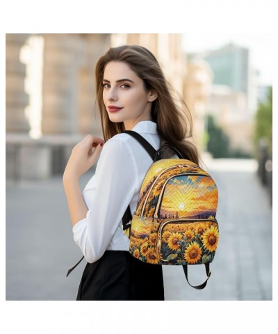 Sunflowers Flowers Backpack Purse for Women Ladies Fashion Travel College Shoulder Bags with Strap Handbag Lady Purse,S Small...