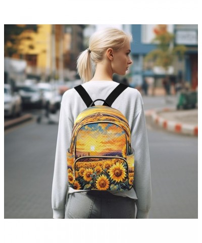 Sunflowers Flowers Backpack Purse for Women Ladies Fashion Travel College Shoulder Bags with Strap Handbag Lady Purse,S Small...