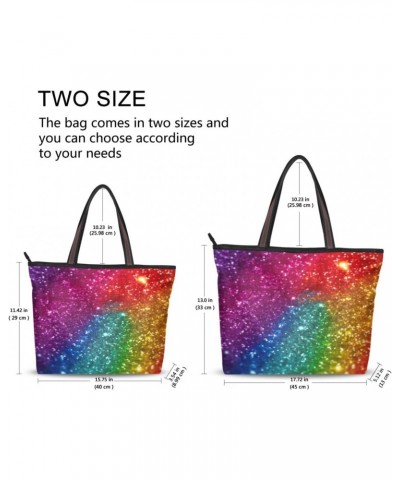 Women Tote Bags Bling Color Top Handle Satchel Handbags Shoulder Bag for Shopping 20849436 $9.66 Totes