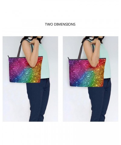 Women Tote Bags Bling Color Top Handle Satchel Handbags Shoulder Bag for Shopping 20849436 $9.66 Totes