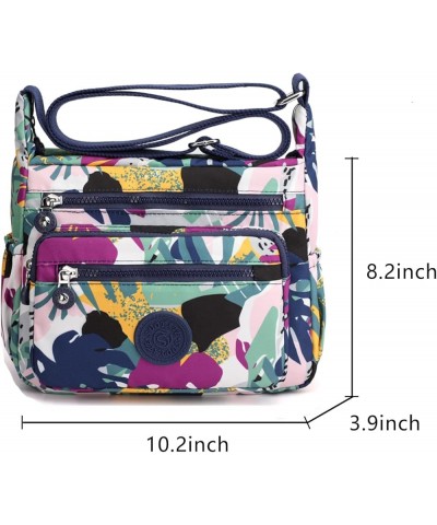 Women Shoulder Handbag Roomy Multiple Pockets Bag Ladies Crossbody Purse Tote Top Handle Satchel Colorful Floral $13.44 Totes