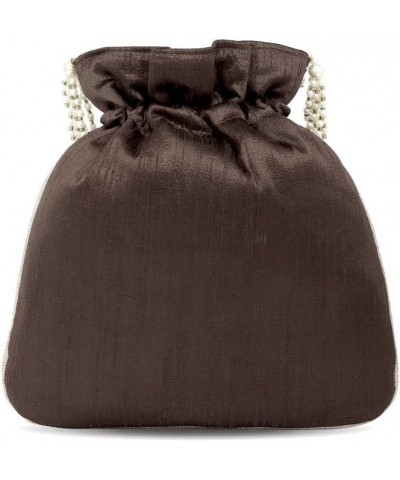 Indian Potli Bags For Women Evening Bag Clutch Ethnic Bride Purse Brown $14.35 Evening Bags