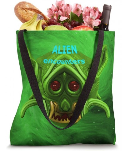 alien encounters amongst stars of the universe spooky horror Tote Bag $15.08 Totes