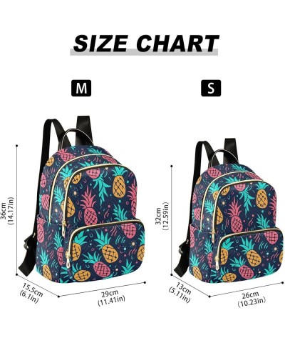 Pineapple Tropical Backpack for Women Fashion Shoulder Bags Small Casual Daypack Travel Bag S 202a2800 S(10.23"x5.11"x12.59")...