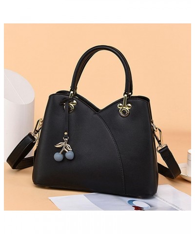 Messenger Bags Women Leather Handbags Bags for Women Ladies Hand Bag Female Hand bag Black $46.74 Shoulder Bags