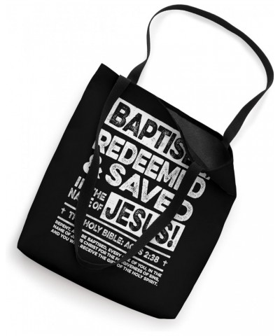 Baptised Saved Idea, Redeemed Jesus Baptism in Pool of Water Tote Bag $14.31 Totes