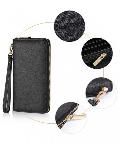 Womens Wallet Leather RFID Blocking Purse Credit Card Clutch Ch Black $10.56 Wallets