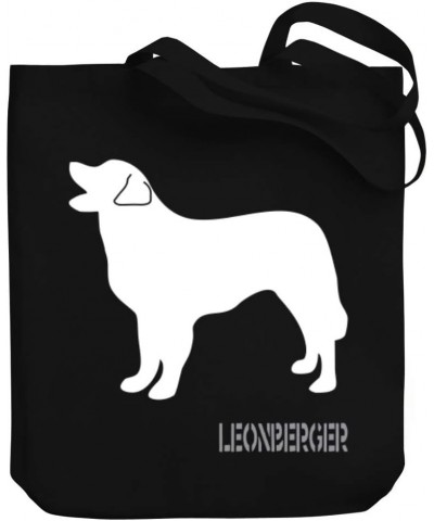 Leonberger Shape and Name Canvas Tote Bag 10.5" x 16" x 4 $21.59 Totes