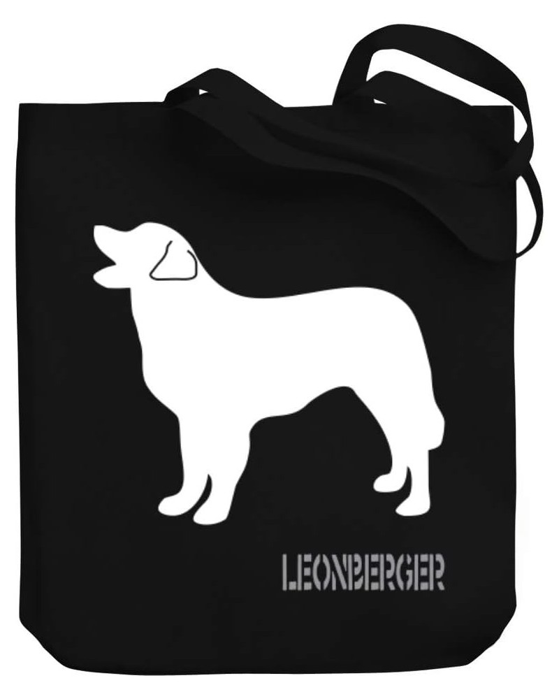 Leonberger Shape and Name Canvas Tote Bag 10.5" x 16" x 4 $21.59 Totes