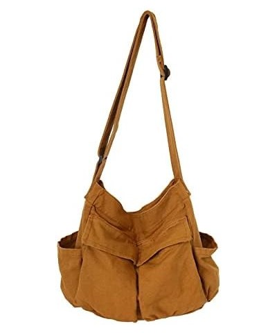 New Women's Canvas Shoulder Bag, Postman Bag, Women's Handbag Cross-body Bag, Work Travel for Men and Women (Brown) Brown $24...