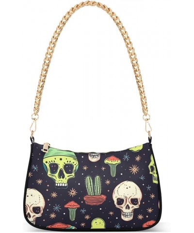 Women Handbag Purses Gentleman Skeleton Chain Shoulder bag Chain Clutch Tote Handbags Pattern 516 $14.70 Shoulder Bags