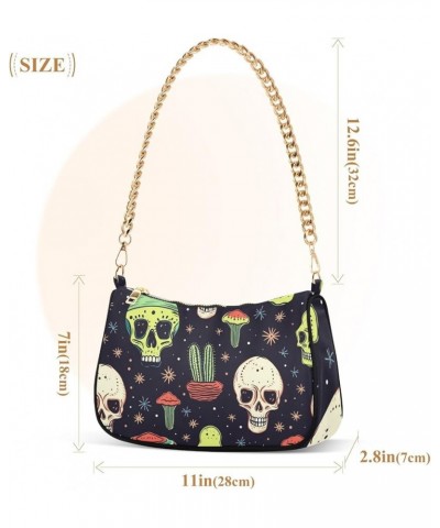 Women Handbag Purses Gentleman Skeleton Chain Shoulder bag Chain Clutch Tote Handbags Pattern 516 $14.70 Shoulder Bags