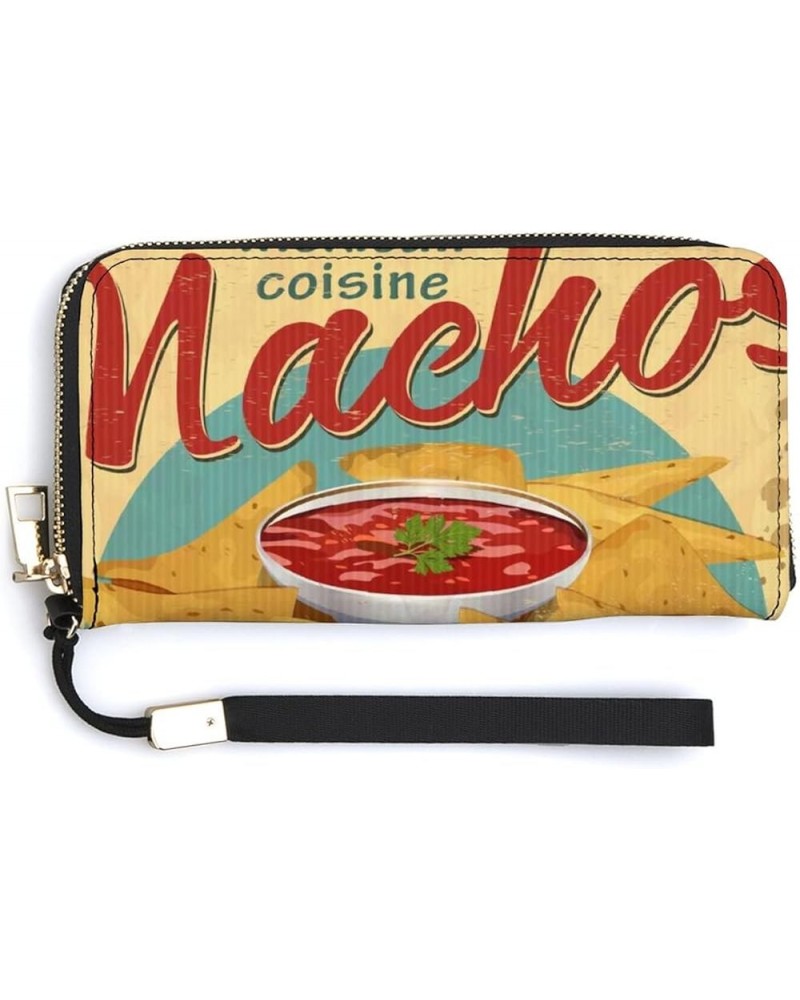 Long Clutch Wallet, Long Handbag with Wristlet Strap, PU Leather Zip Purse Multi 5 $14.61 Wristlets