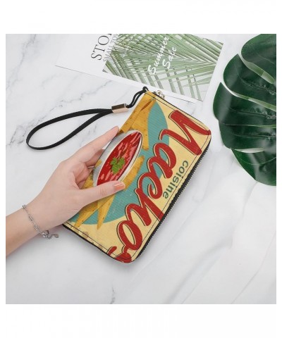 Long Clutch Wallet, Long Handbag with Wristlet Strap, PU Leather Zip Purse Multi 5 $14.61 Wristlets