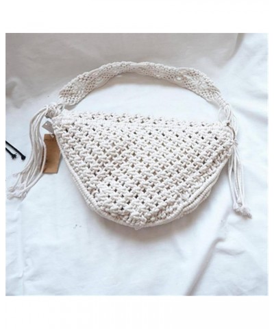 Boho Crochet Bag, Handwoven Stylish Boho Shoulder Bag with Bohemian Charm, Beautiful Tassel Embellishments Ideal Beach White ...