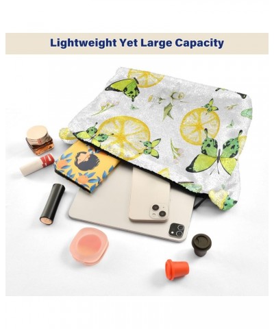 Fruit Women Boho Handbag Lemon Slice Flower Butterfly Underarm Bag Tote Bag Shoulder Bag Crossbody Bag Fluffy Cell Phone Purs...