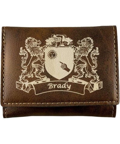 Brady Irish Coat of Arms Rustic Leather Wallet $16.77 Wallets