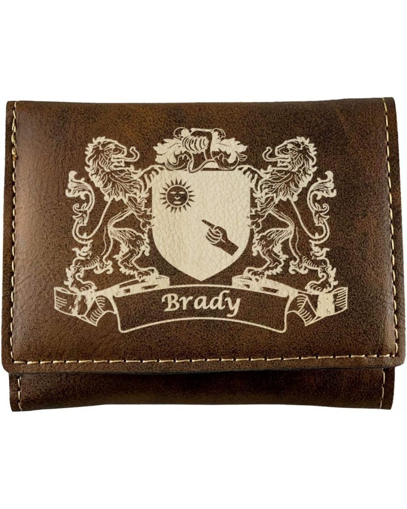 Brady Irish Coat of Arms Rustic Leather Wallet $16.77 Wallets