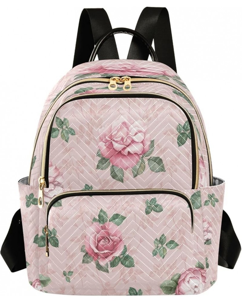 Fashion Backpack Mini Backpack Purse Casual Daily Backpack Floral Roses for Travel for College Work Small $16.32 Backpacks