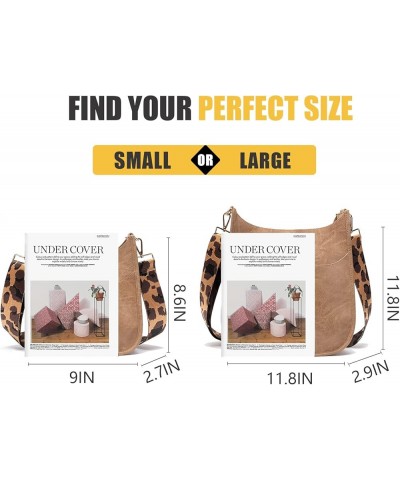 Women Crossbody Handbag Retro Vegan Leather Messenger Bag with Romovable Leopard Shoulder Strap New Mustard Small $5.54 Cross...